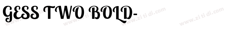 GESS TWO BOLD字体转换
